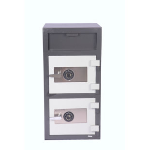 Double Door Dial Lock Depository Safe by