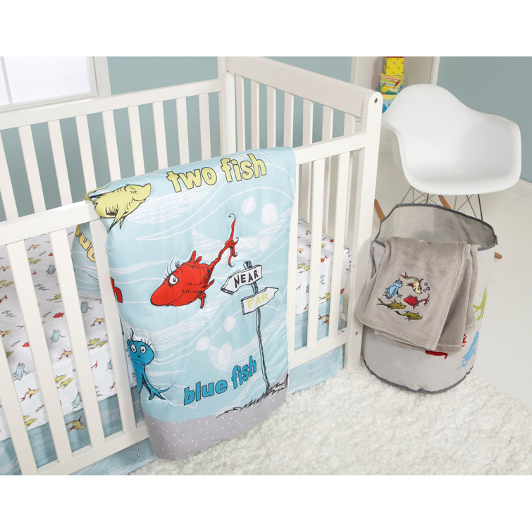 Trend Lab Dr Seuss One Fish Two Fish 4 Piece Crib Bedding Set Reviews Wayfair