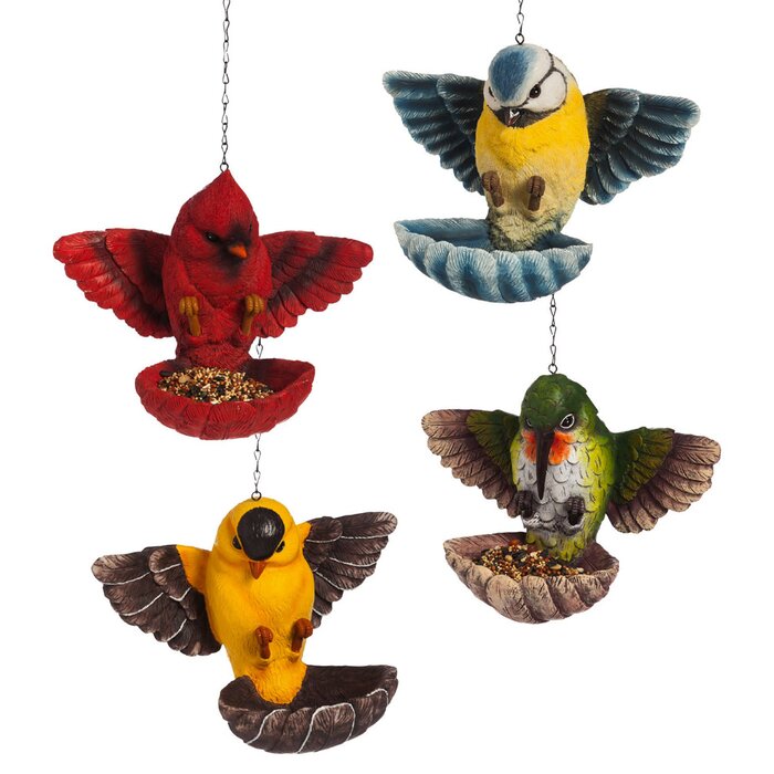 Evergreen Enterprises Inc 4 Piece Tray Bird Feeder Set Wayfair