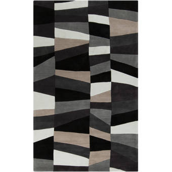 East Urban Home Manningtree Geometric Beige Green Red Area Rug