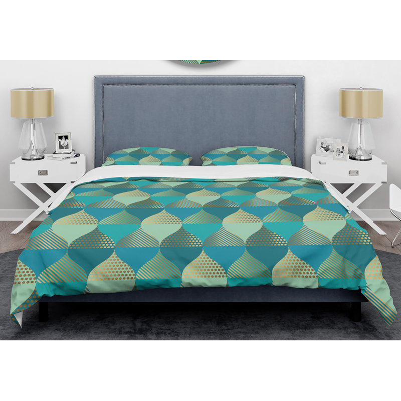 East Urban Home Luxury Retro Drops I Mid Century Duvet Cover Set Wayfair