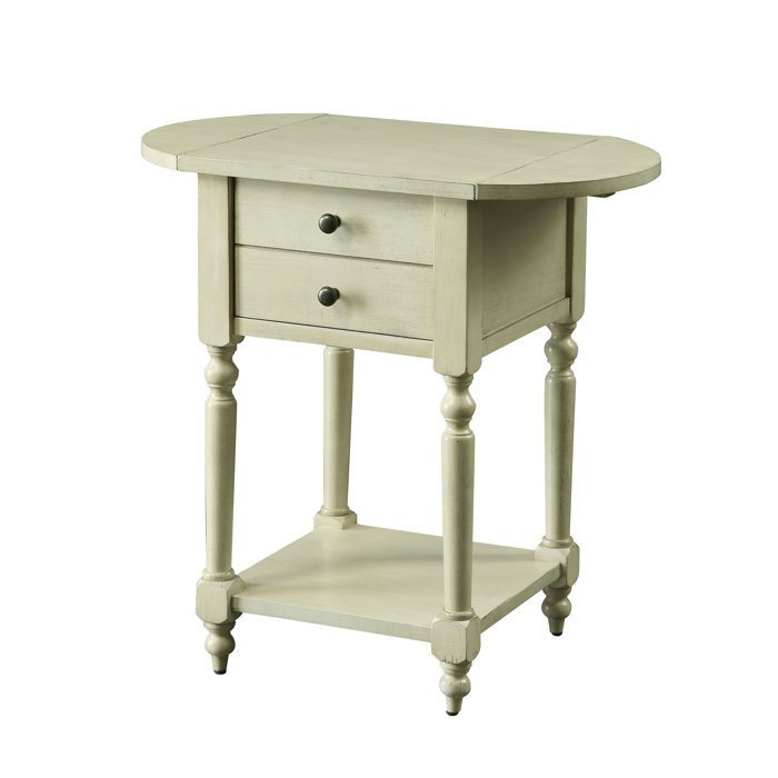 August Grove Kayli Drop Leaf End Table With Storage Wayfair Ca