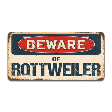 Beware Of Boxer Dog Rustic Sign SignMission Classic Rust Wall Plaque Decoration 