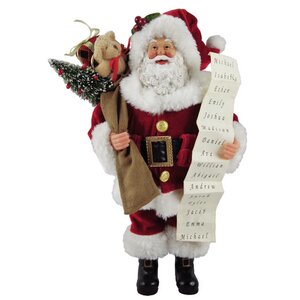 Santa with List Figurine