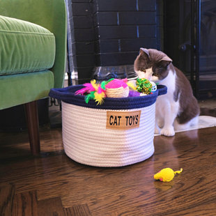 Cat Toy Fabric Basket