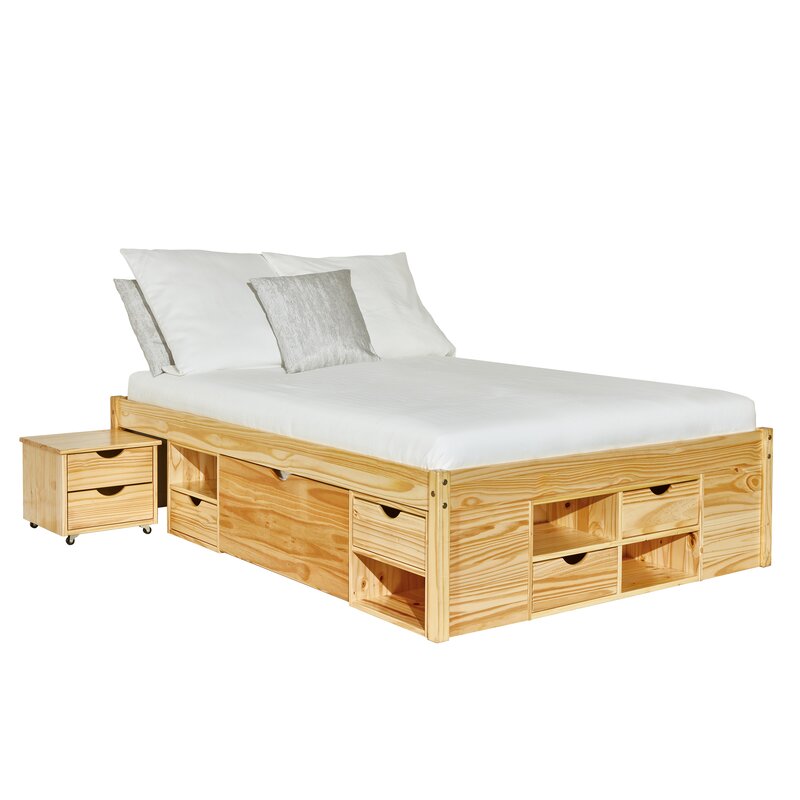 Natur Pur Bett Hermann Mit Stauraum Wayfair De