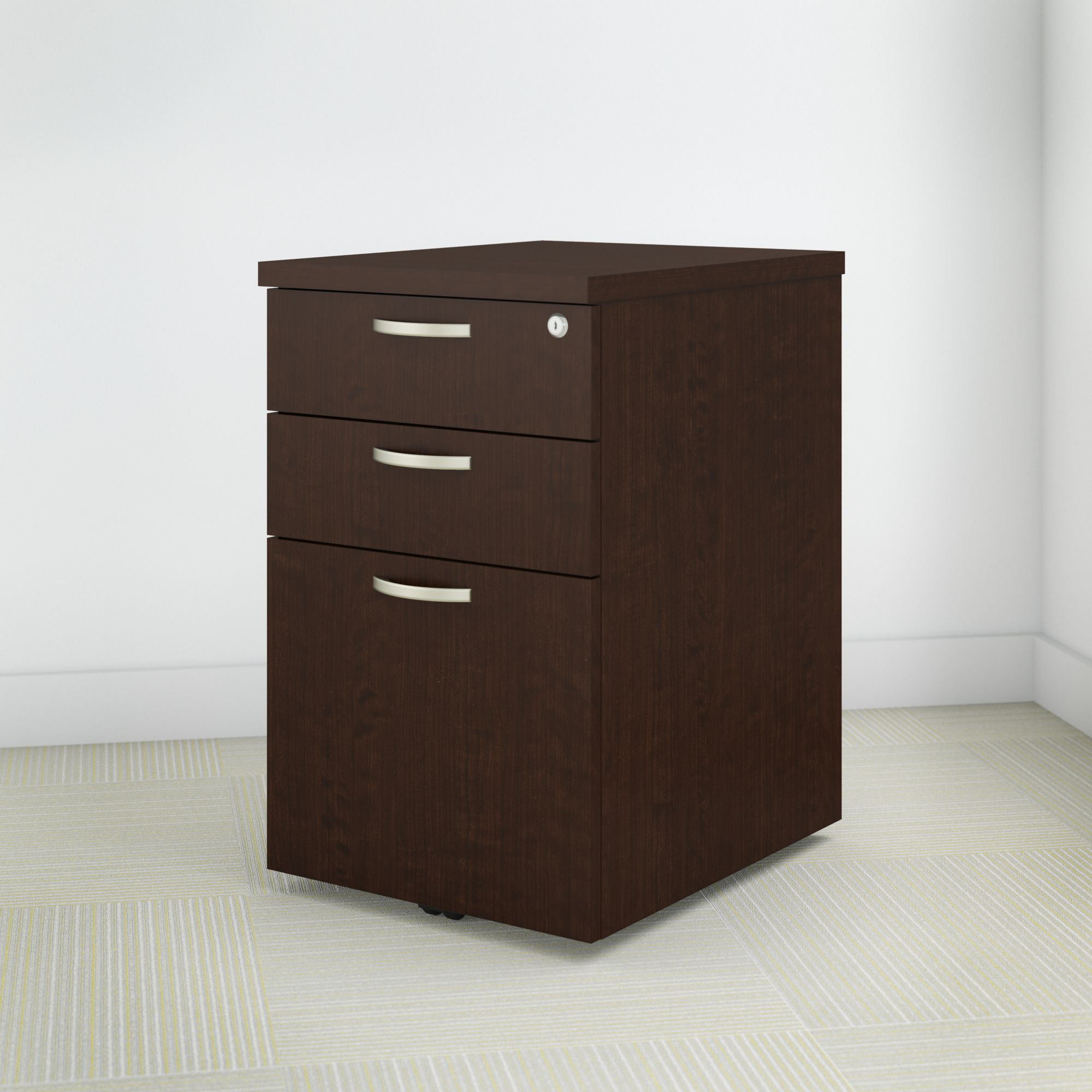 Bush Business Furniture Easy Office 3 Drawer Mobile Vertical Filing Cabinet Reviews Wayfair