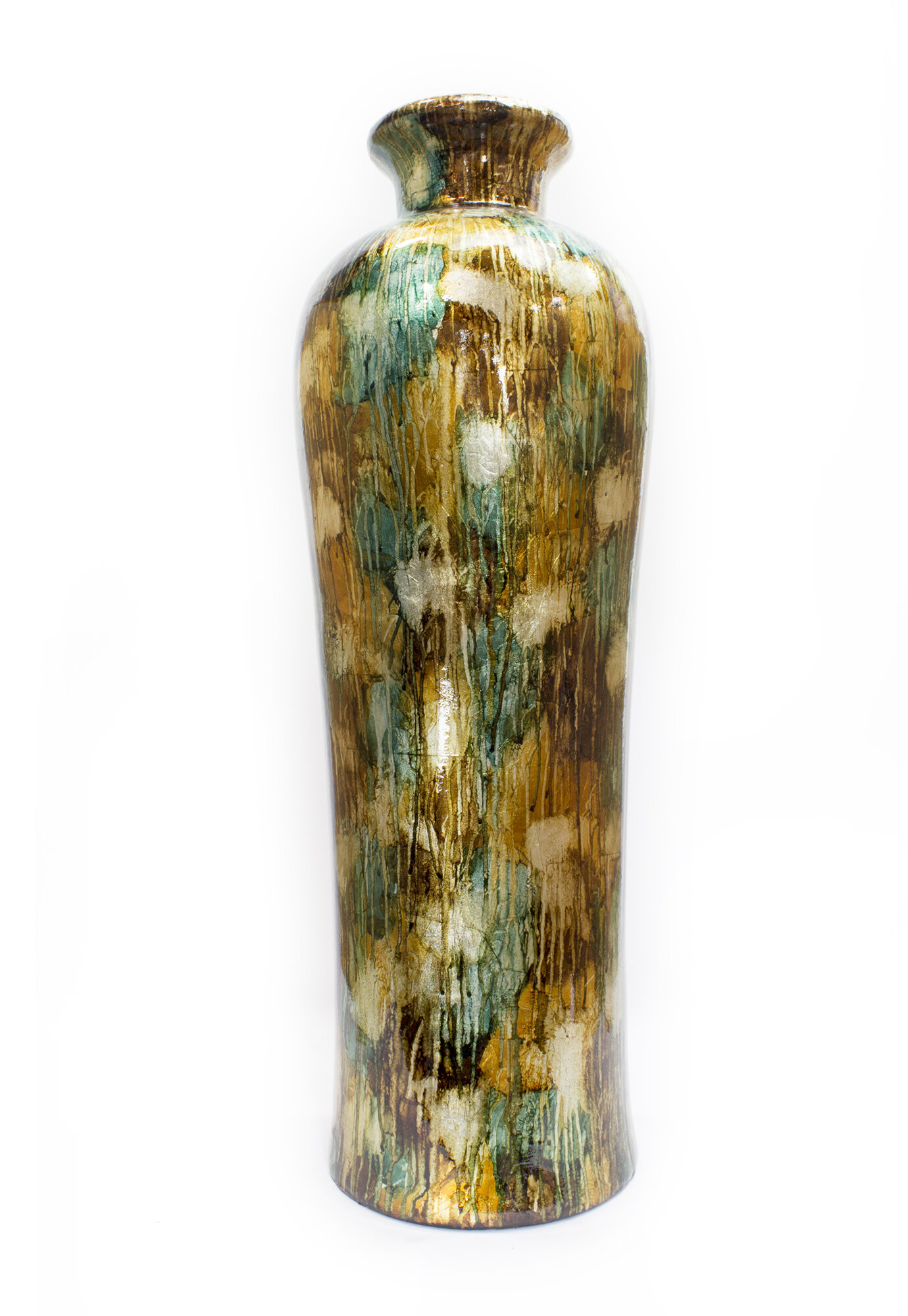 dekker foiled and lacquered floor vase