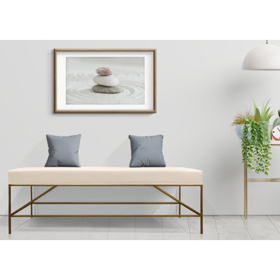 Chatia Kabir Linen Fabric Upholstered Bench