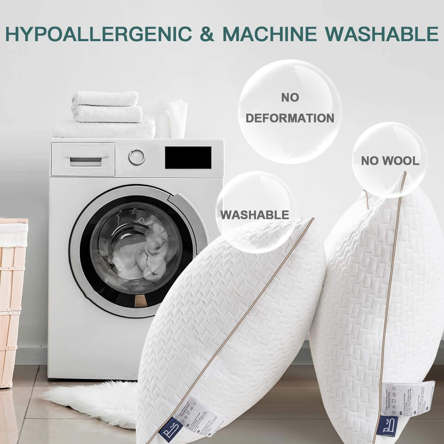 machine washing down pillows