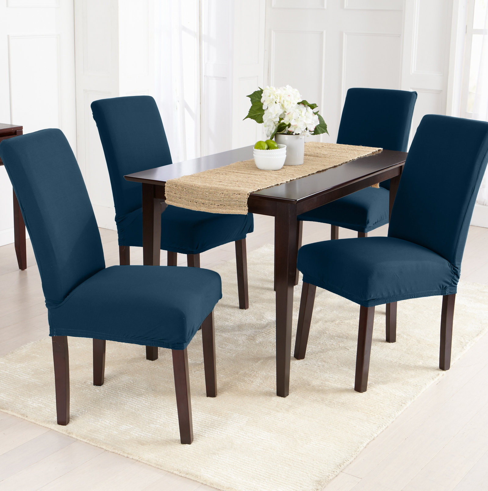 Canora Grey Jersey Knit Solid Room Dining Chair Slipcover