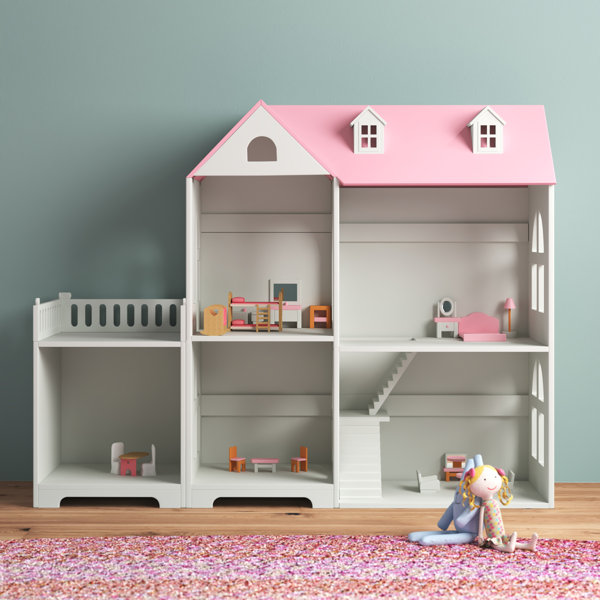 Dolls House Bare Wood Shop Fitting Store Display Shelf Miniature Bookcase Unit 