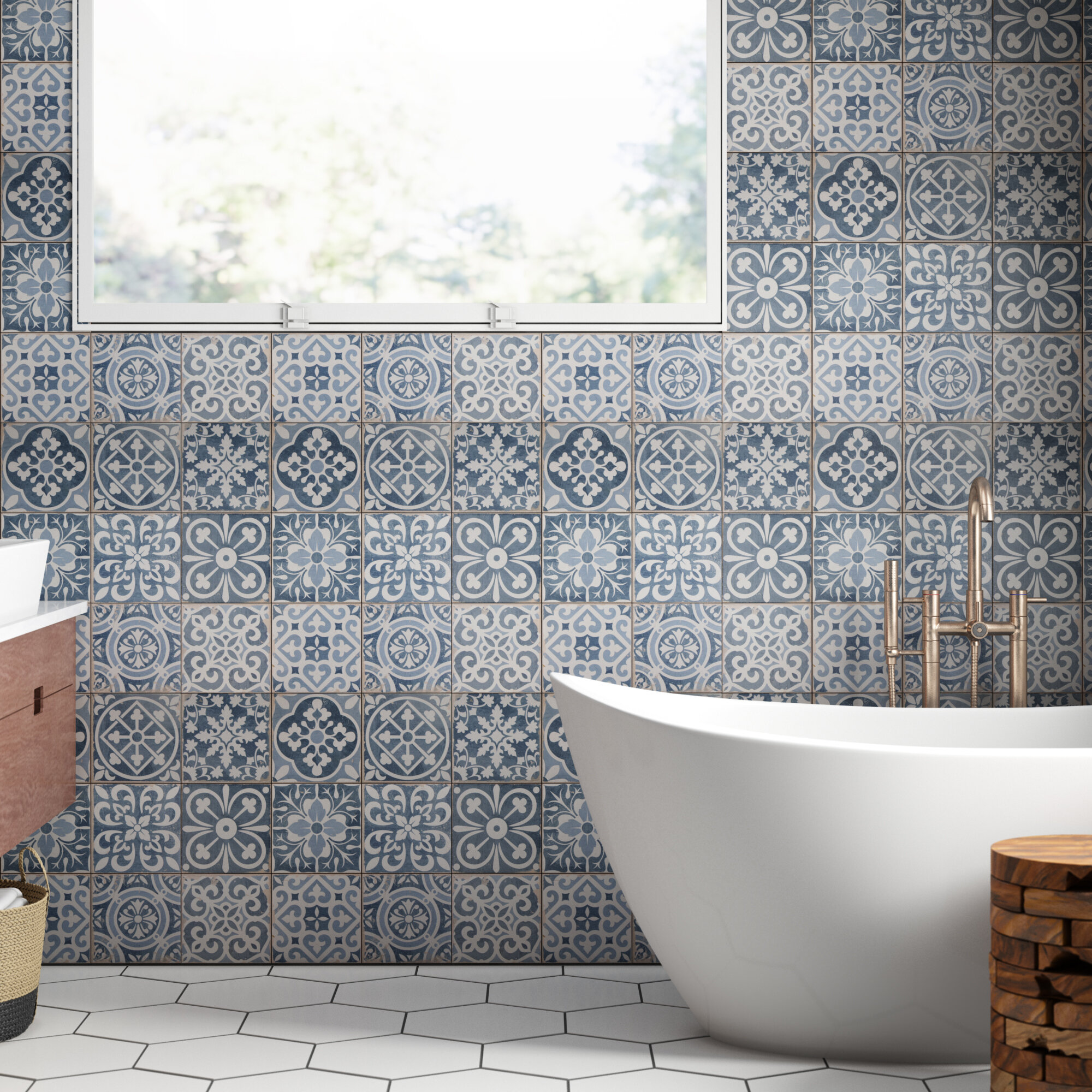 Wayfair | Shower Spanish / Moroccan Bathroom Tile You'll Love in 2022
