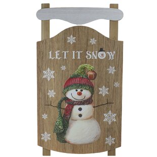 3D Carved Let it Snow Welcome Sign