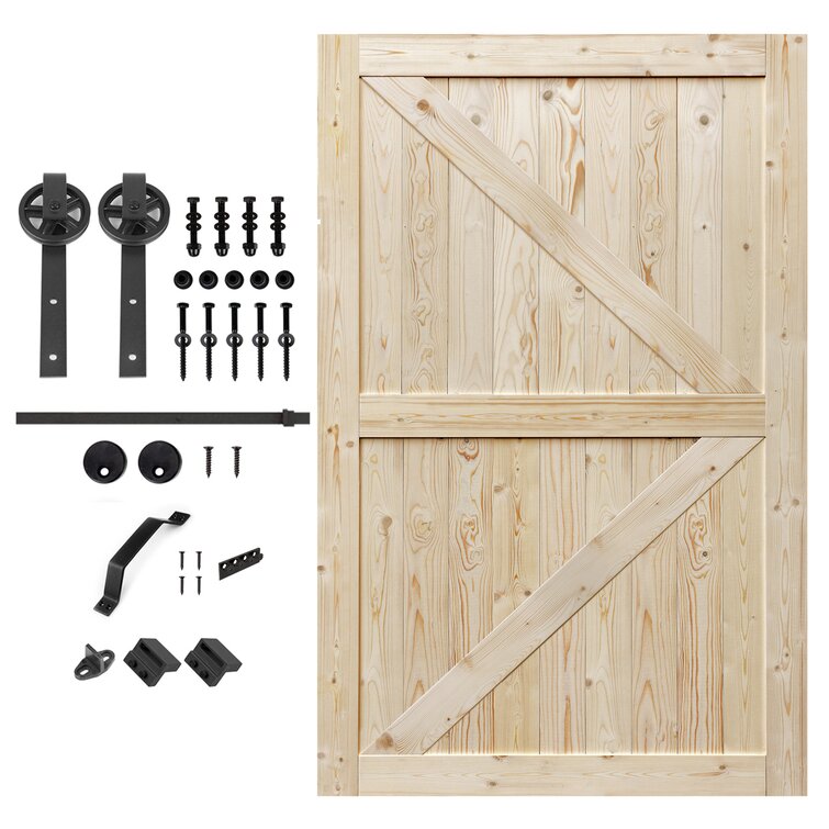 Details about   Barn Door Solid Wood Door Stop Door Single Wheel Hardware Accessories S 