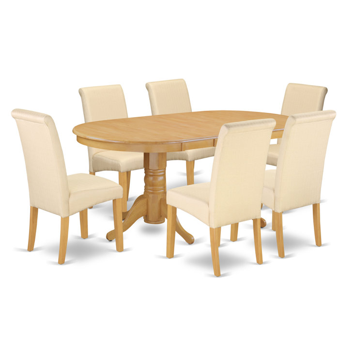 Paras Oval Room Table 7 Piece Extendable Solid Wood Dining Set Paras Oval Room Table 7 Piece Extendable Solid Wood Dining Set