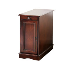 Canora Grey Efird Block End Table with Storage and Built ...