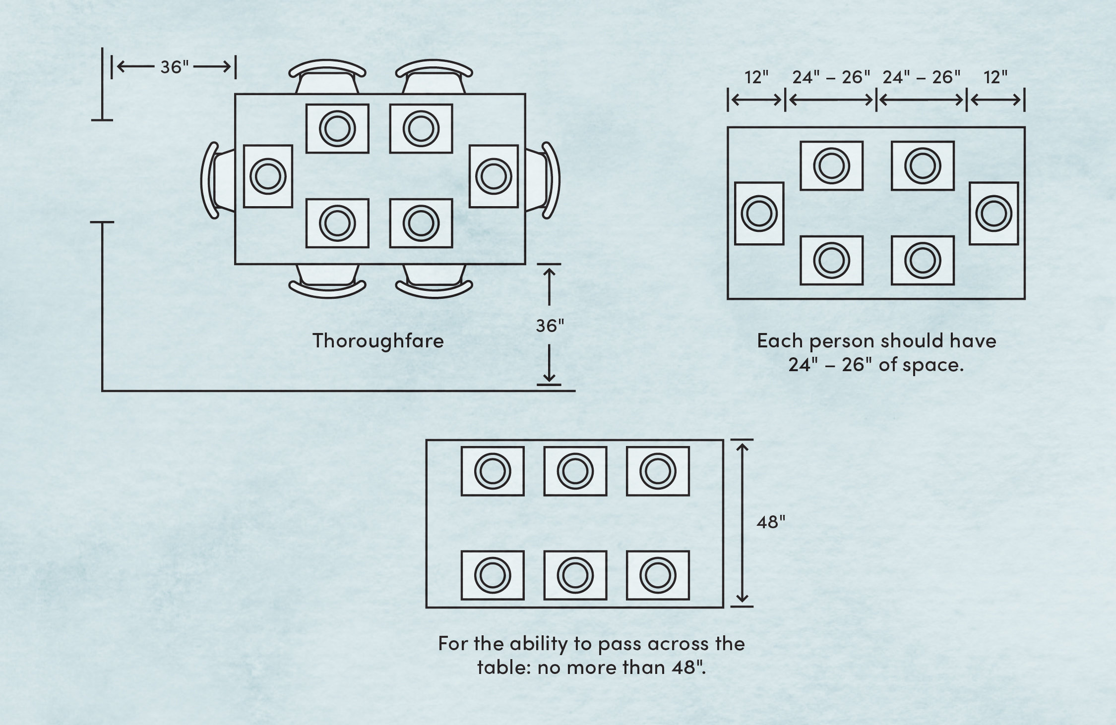 8 seat kitchen table dimensions