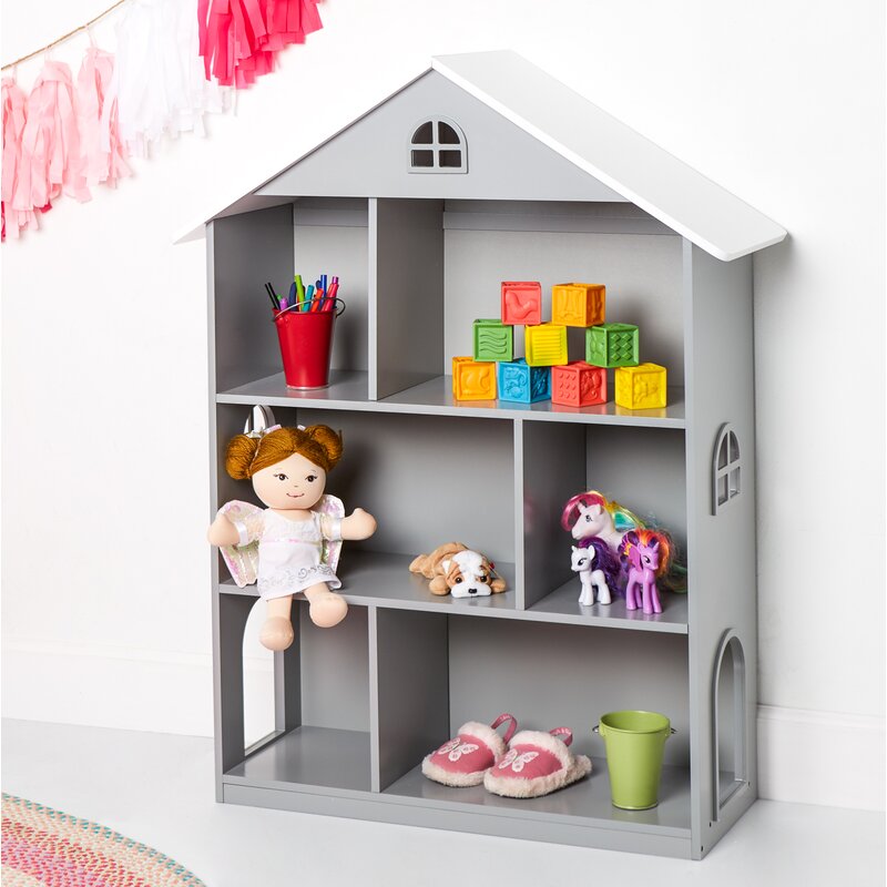 wildkin dollhouse bookshelf