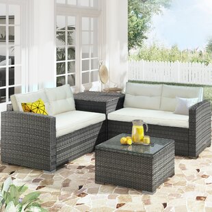Finish Wicker/Rattan 6 - Person Seating Group with Cushions by KOGRUE