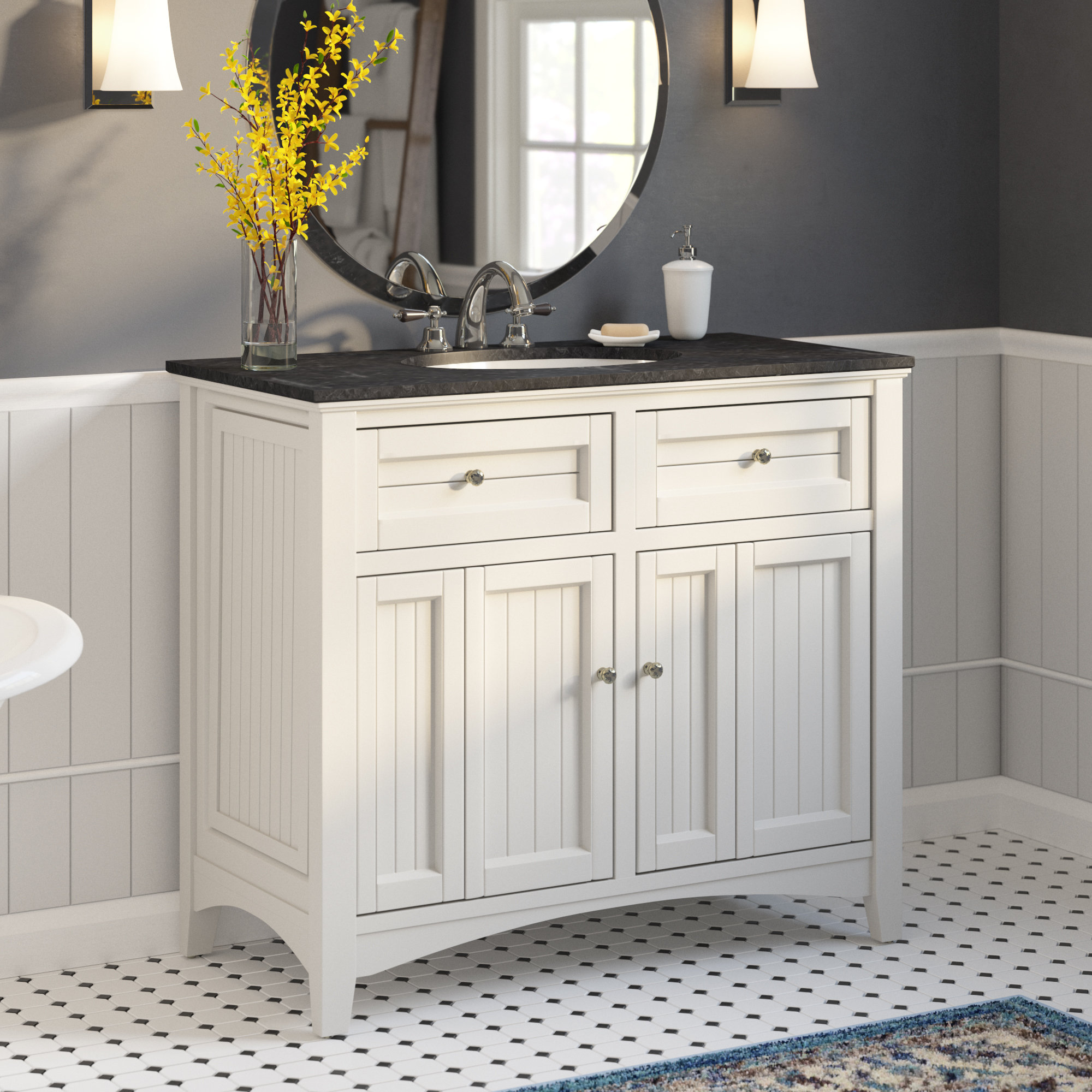 Gracie Oaks Eugene 42 Single Bathroom Vanity Set Reviews Wayfair