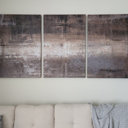 IDEA4WALL Abstract Bown & White Faded Grunge Color Field - 3 Piece ...