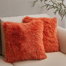orange fluffy pillows