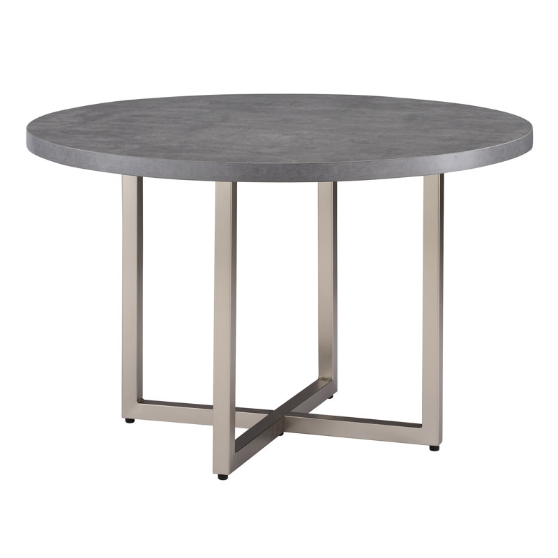 Mirella Conference Table (Table & Base) in , Sand Dune Size: 29.5" H x 42" L x 42" W, Base Finish: Black, Top Finish: Southern Tobacco