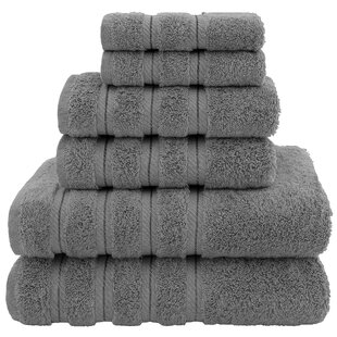 Dark Grey Bath Towels Egyptian Cotton 450 gsm Pack Set of 3 