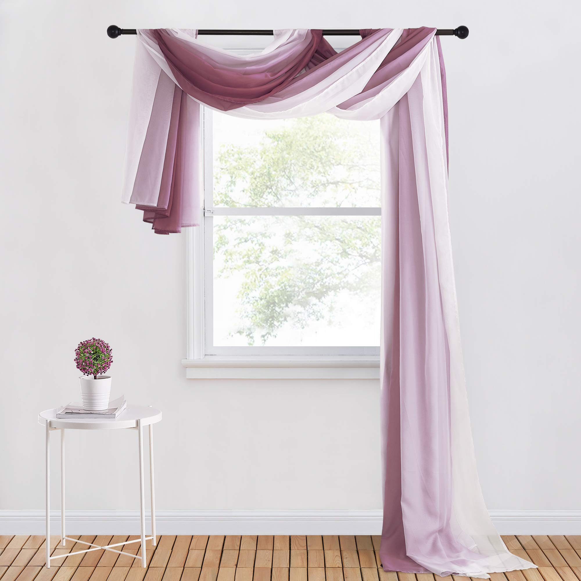 Decorative Wedding Arch Draping Scarf Curtains W60 x L216 Demure Mauve Outdoor 