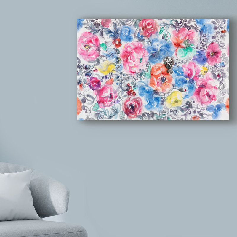 House Of Hampton Festive Flower Patterns 6 Acrylic Painting