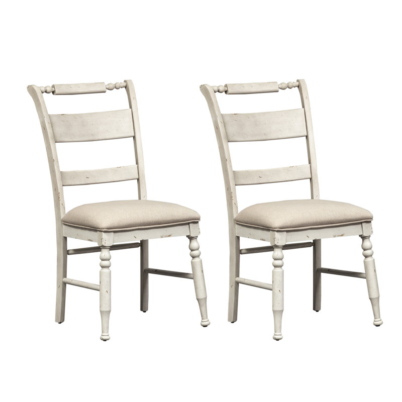 Bale Ladder Back Side Chair Color: Off White