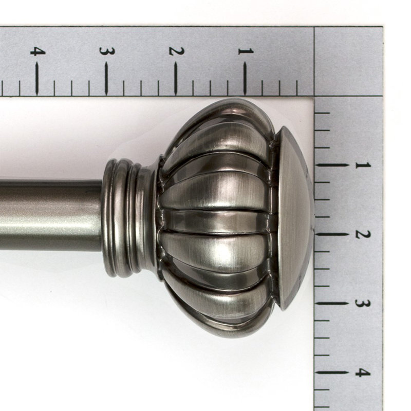 Winston Porter Sharif Knob Drapery Single Curtain Rod And Hardware