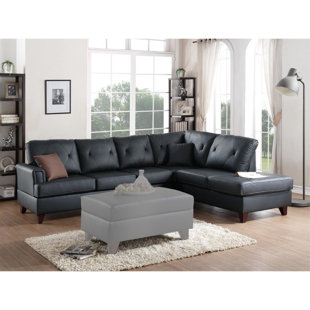 Cordingly Cultured Leather Sectional by Red Barrel Studio Savings