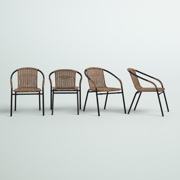 4 rattan dining chairs