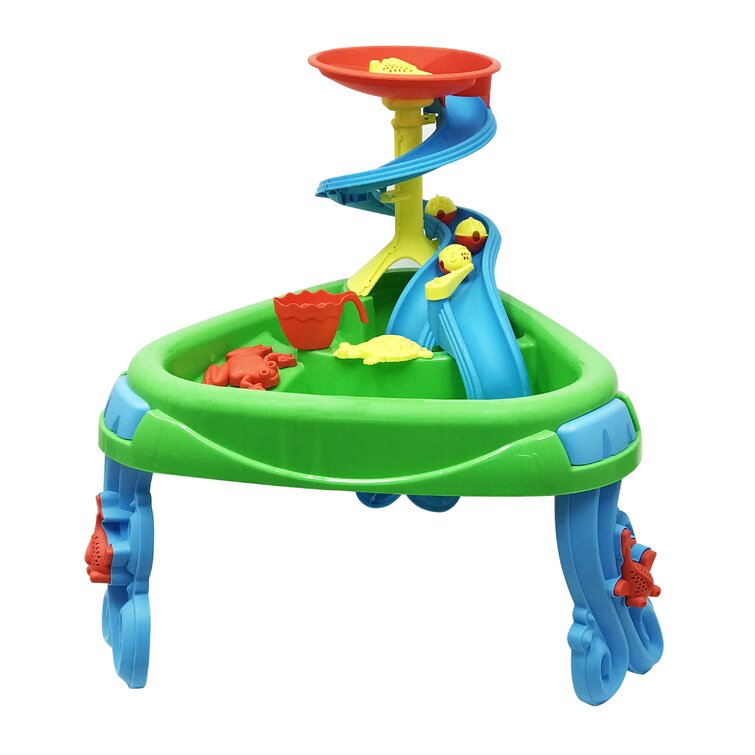 American Plastic Toys Kids Sand and Water Wheel Play Table Outdoor Yard Play 