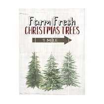 GROMMETS Free DESIGN FRESH Cut Christmas Trees Banner  with Hem