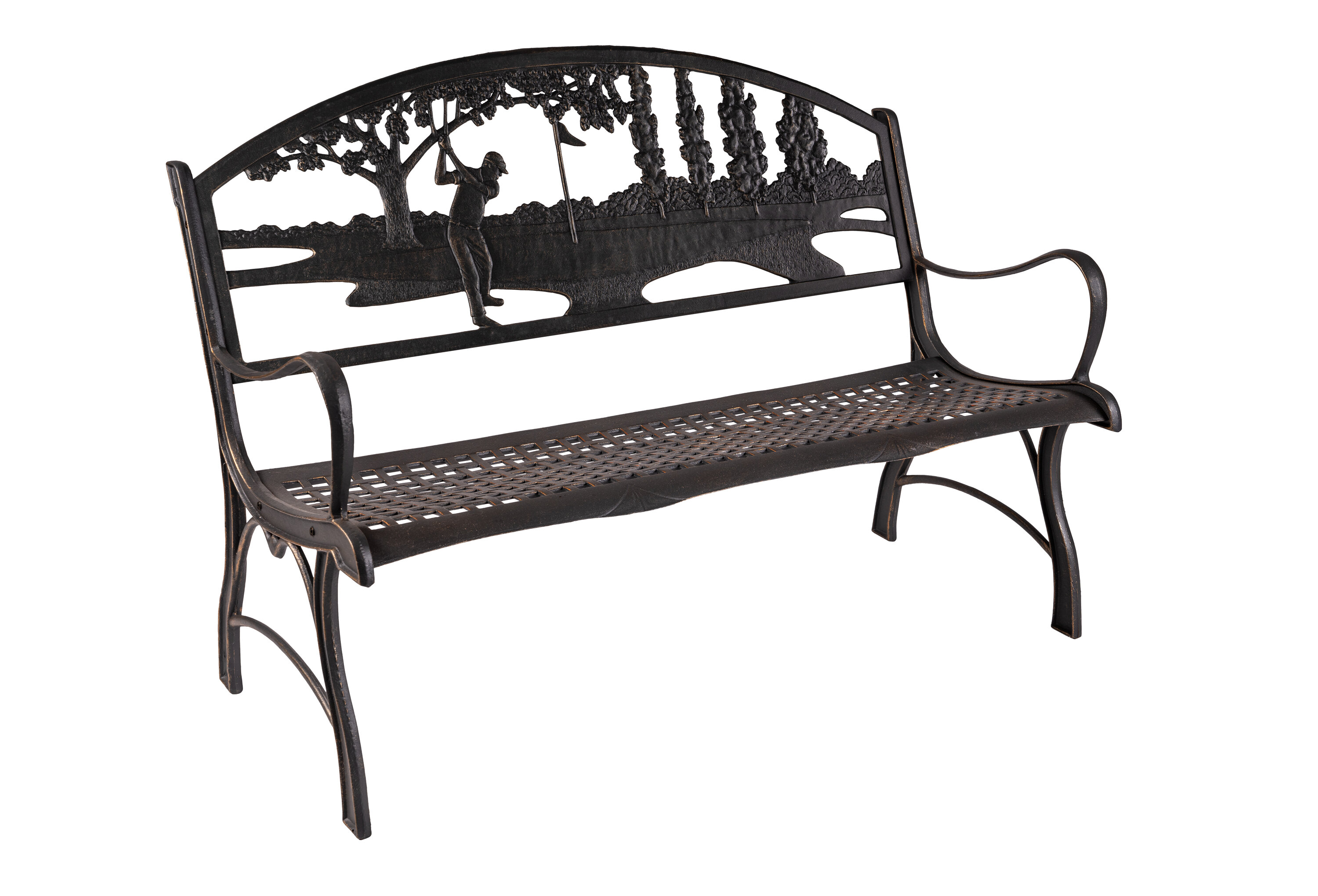 Canora Grey Midkiff Golf Cast Iron Park Bench Wayfair