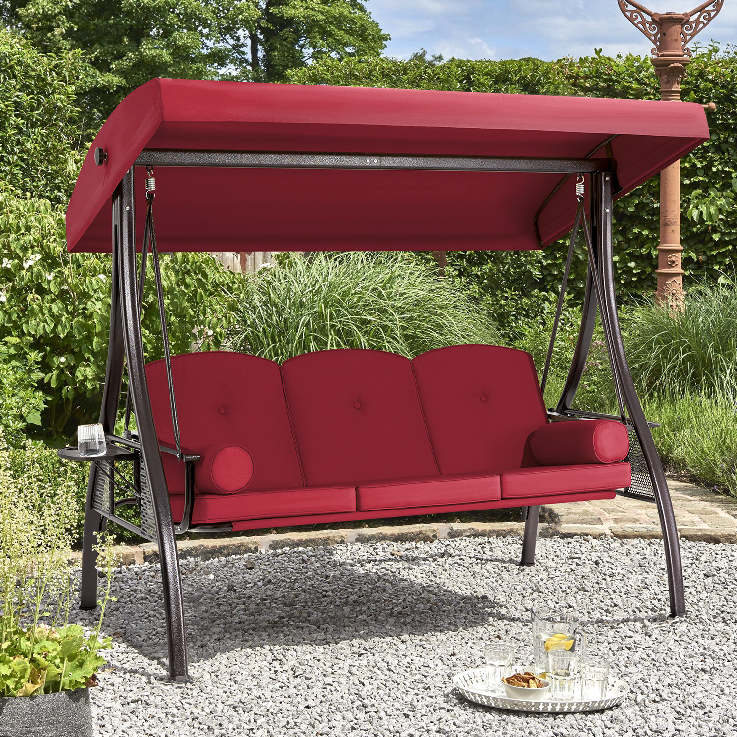 Arlmont & Co. Kolyn Porch Swing with Stand Outdoor Cover Wayfair