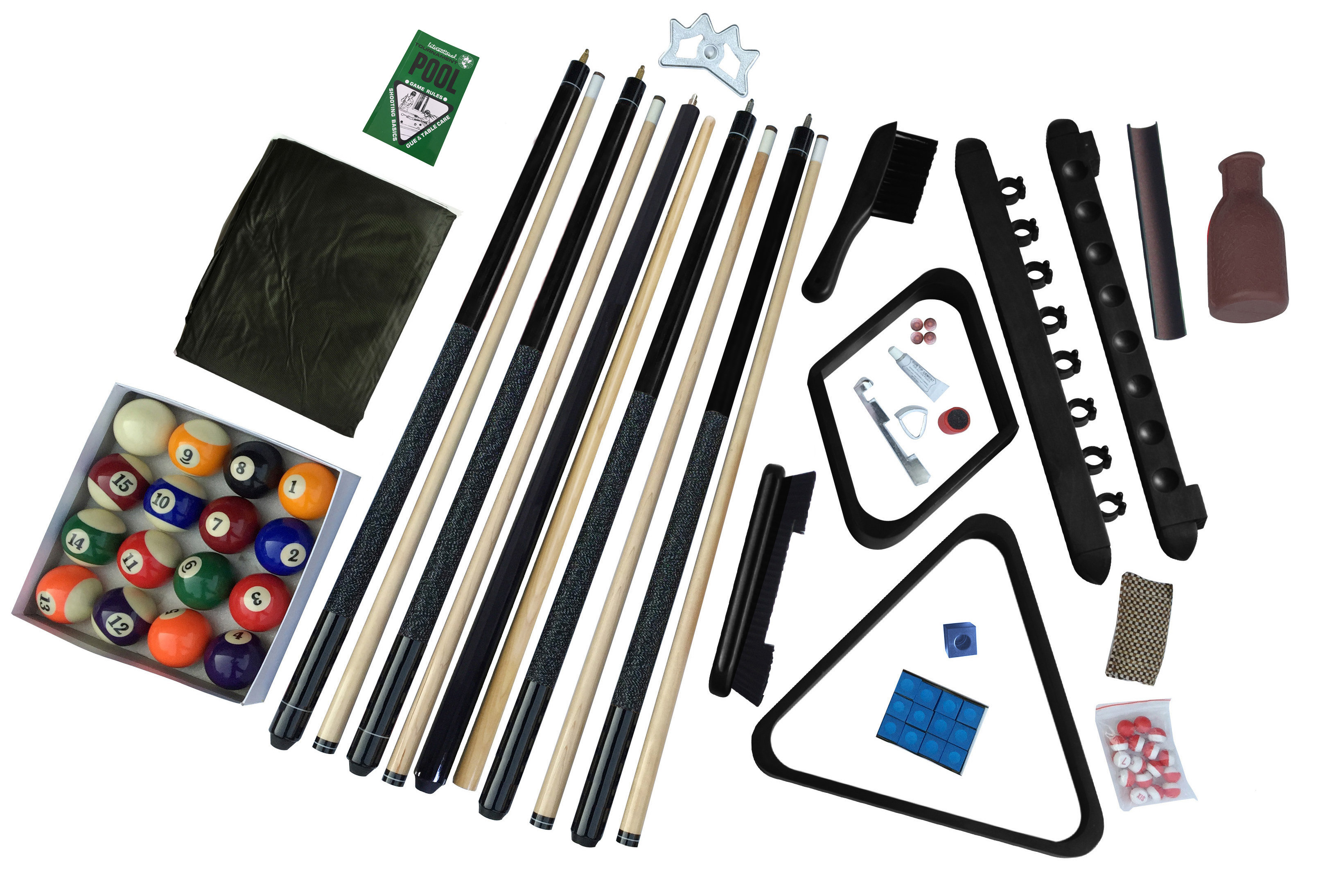 Hathaway Games 2'54'' Deluxe Black Billiards Accessory Kit & Reviews