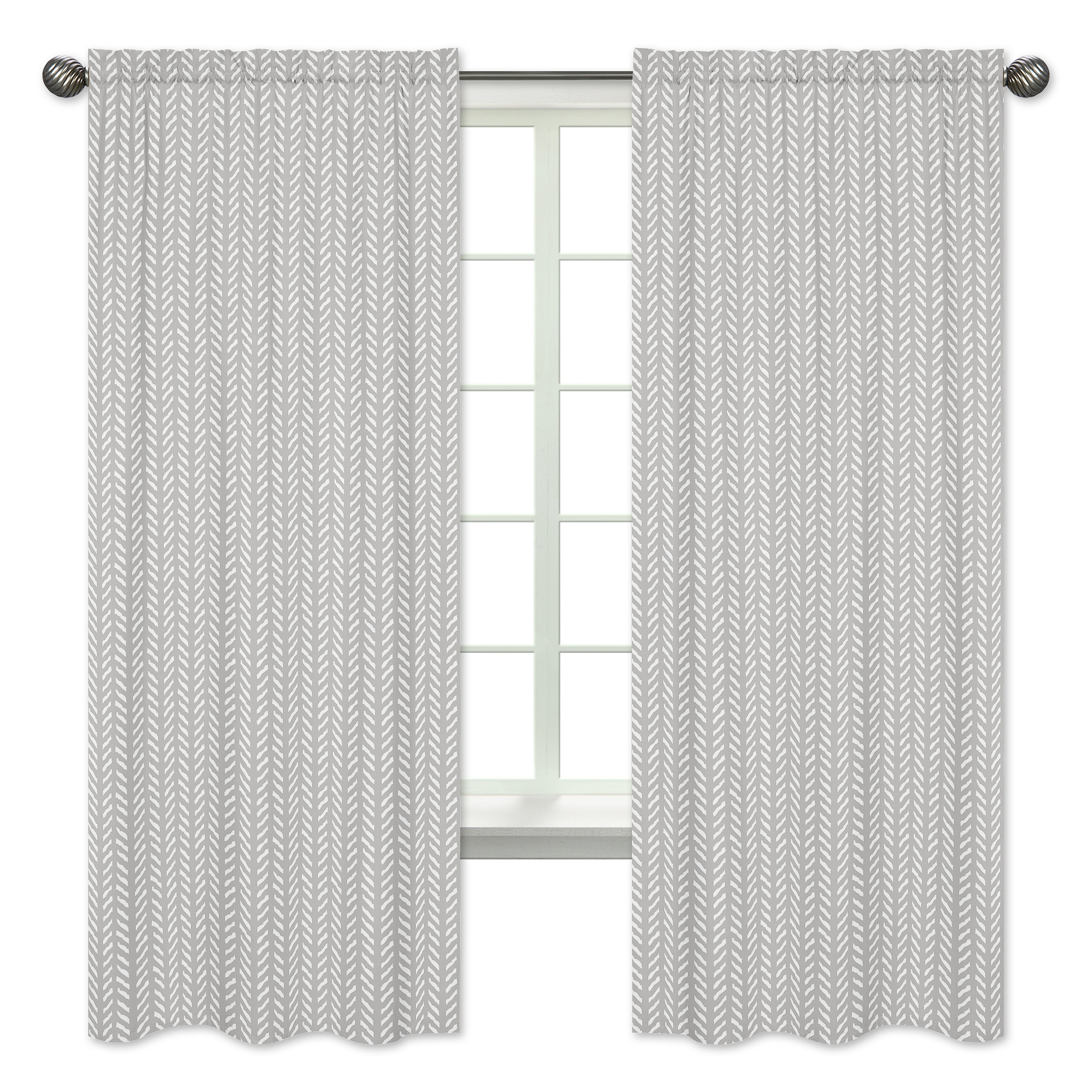 Sweet Jojo Designs Woodland Friends Herringbone Geometric Rod