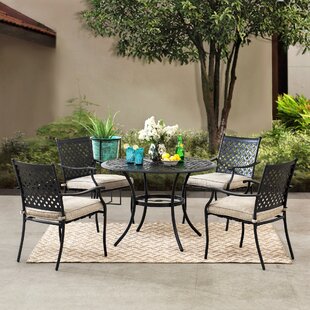 outdoor dining set metal rust table chairs furniture clearance patio garden 7 pc