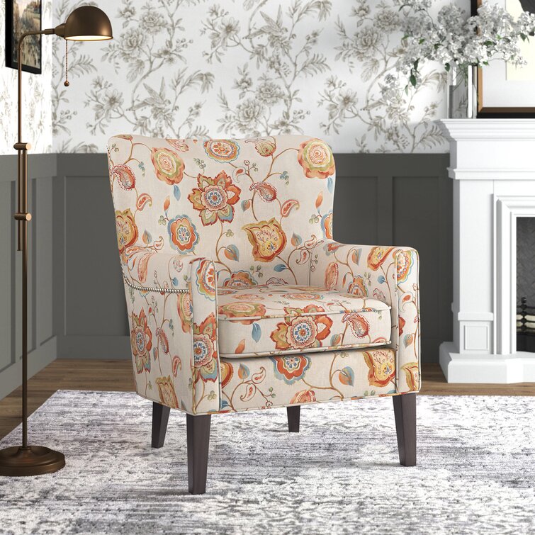 wide wingback armchair