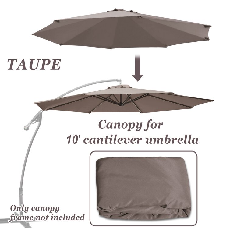 ALLOMN Patio Umbrella Cover for 9ft to 11ft,Waterproof Offset Parasol Cantilever Umbrella Cover with Zipper Used for Outdoor,Garden,Hanging,Black