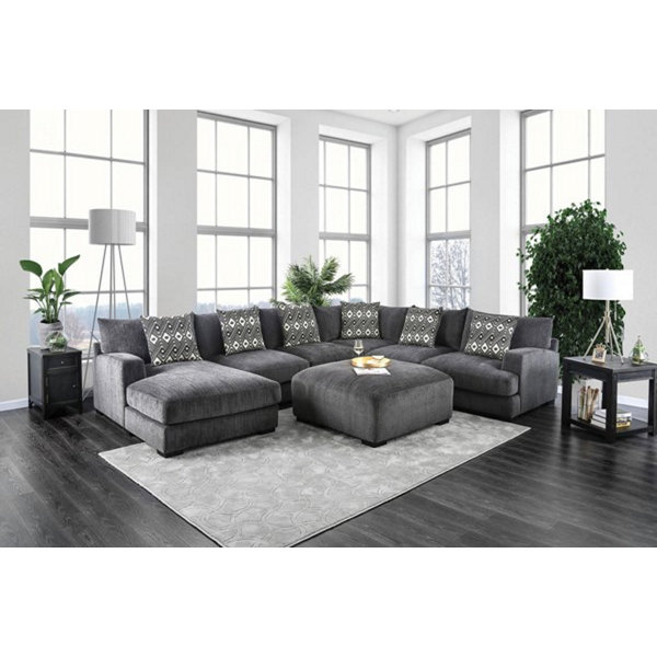 Latitude Run Deidrich 117 Right Hand Facing Modular Sectional With Ottoman Wayfair