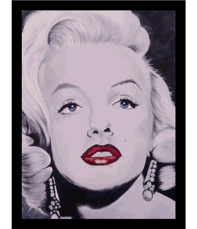 Wrought Studio Glam Marilyn Monroe Framed Acrylic Painting Print
