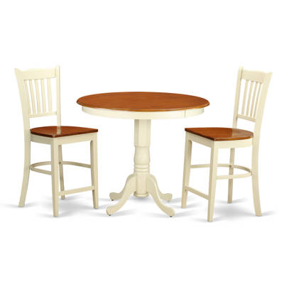 Alcott Hill Corcoran 3 Piece Solid Wood Dining Set Wayfair