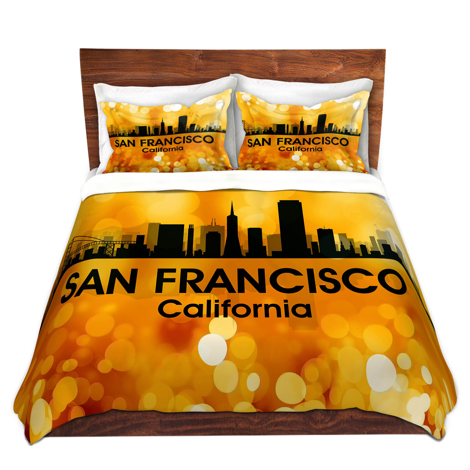 East Urban Home City Iii San Francisco California Duvet Cover Set