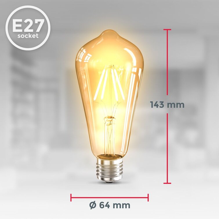 LED E27 4W 6W Dimmbar Kolben Glühbirne Filament Retro Edison Vintage Fadenlampe 