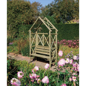 2-Sitzer Gartenbank Diamond aus Holz von Rowlins..